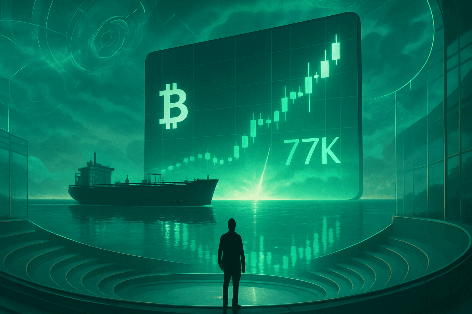 Bitcoin Hits $77K as Iran Opens Strait of Hormuz During US-Iran Ceasefire